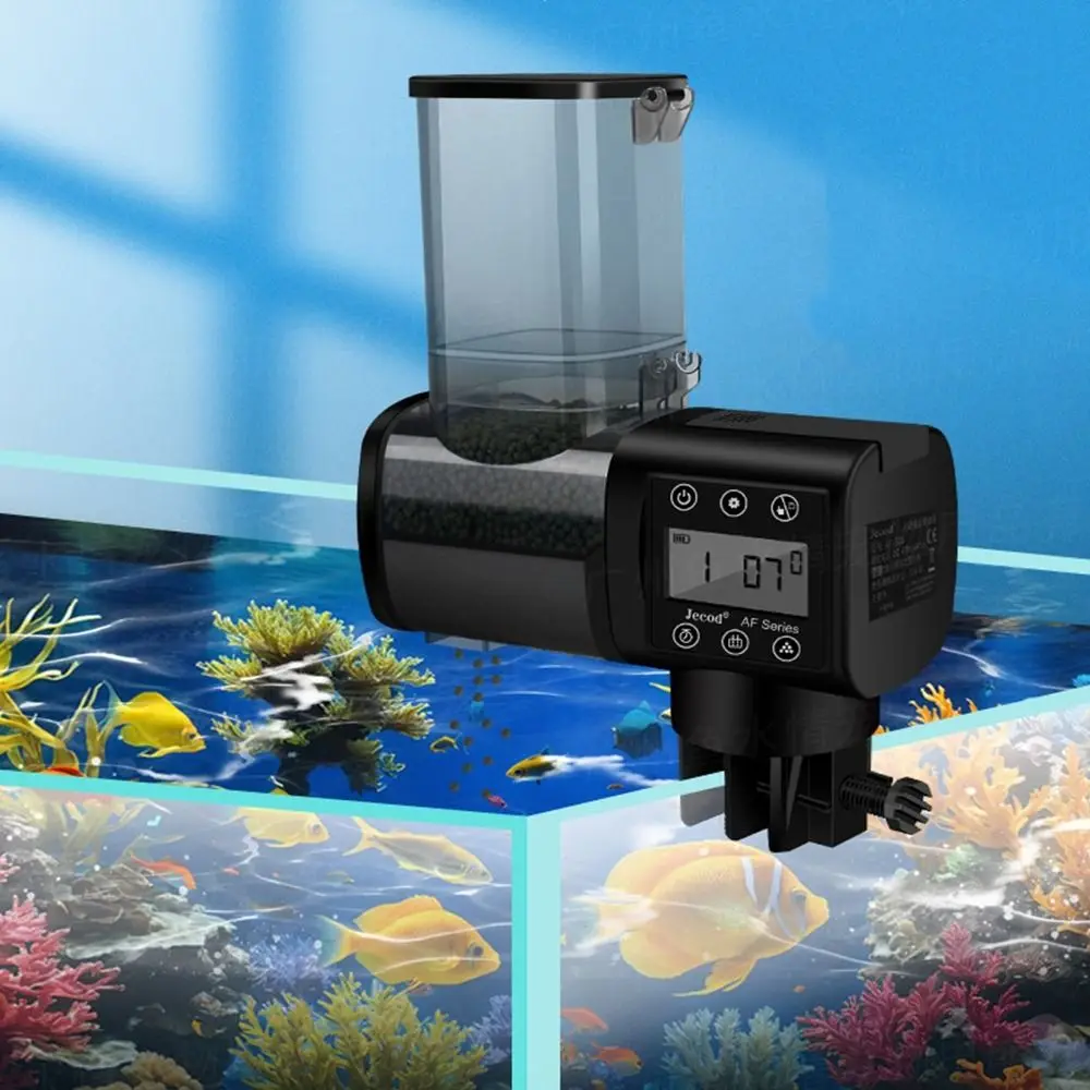 

250ML/500M Fish Tank Feeder LCD Display Digital Display Screen Auto Fish Food Dispenser Adjustable Timer