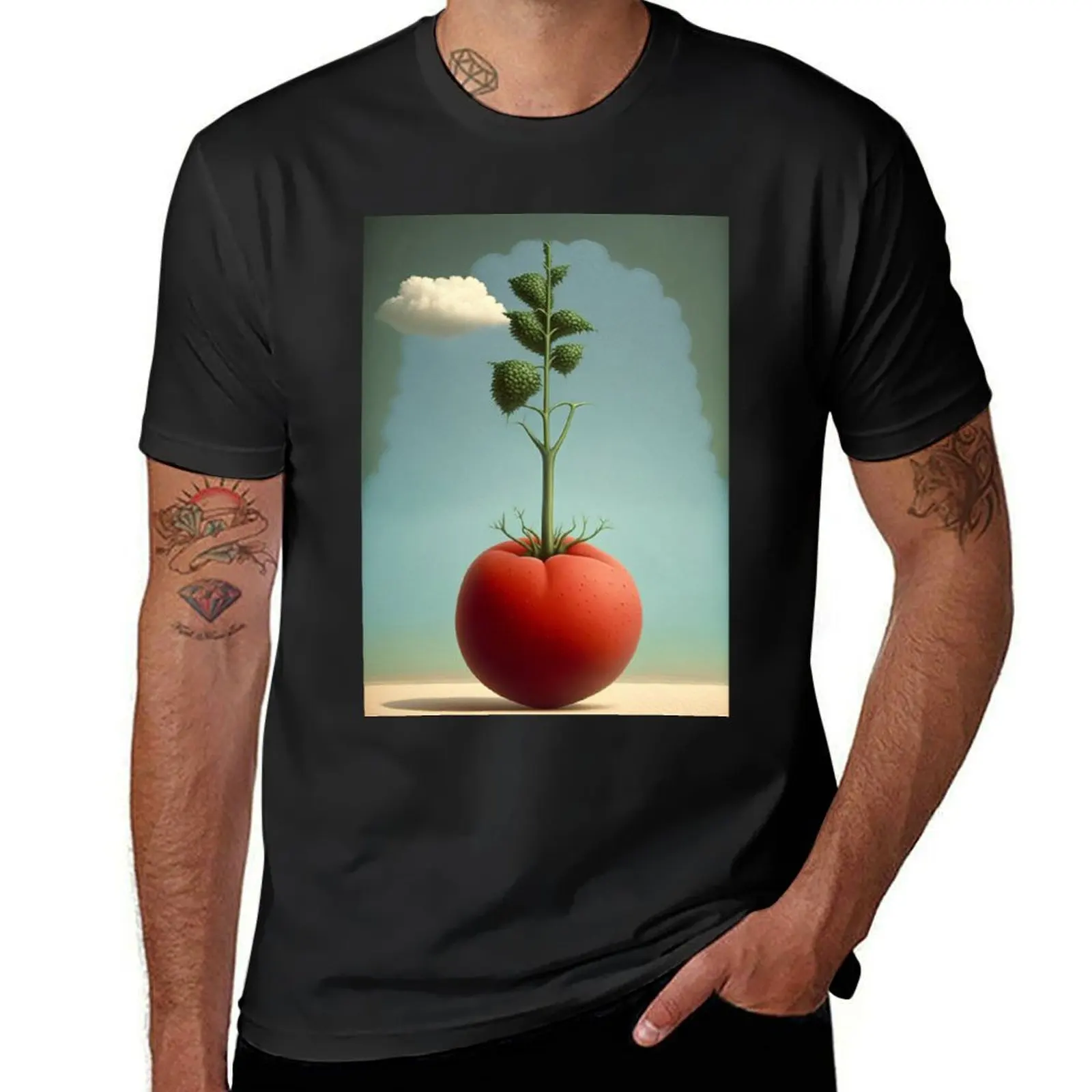 Funky tomato plant T-Shirt cute clothes customizeds summer top Men's clothing