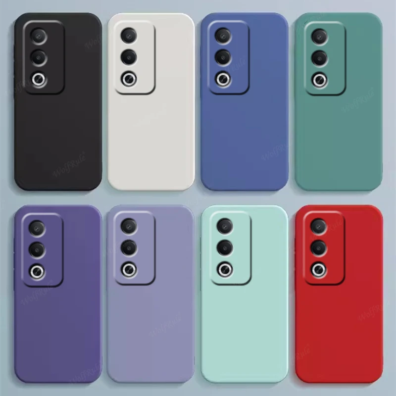 For OPPO A80 5G Case Cover OPPO A80 5G Capas Liquid Silicone Original Phone Back Bumper TPU Shockproof Soft Fundas OPPO A80 5G