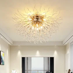 2024 Nordic Modern Dandelion Ceiling Light Crystal Light Romantic Bedroom Dining Room Living Room Firefly Fireworks Lighting