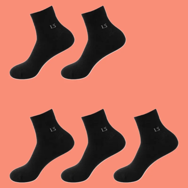 5/10 Pairs Men's Summer Breathable Mid-tube Thin Socks Moisture Wicking Socks Deodorant Short Socks Men's Summer Thin Socks