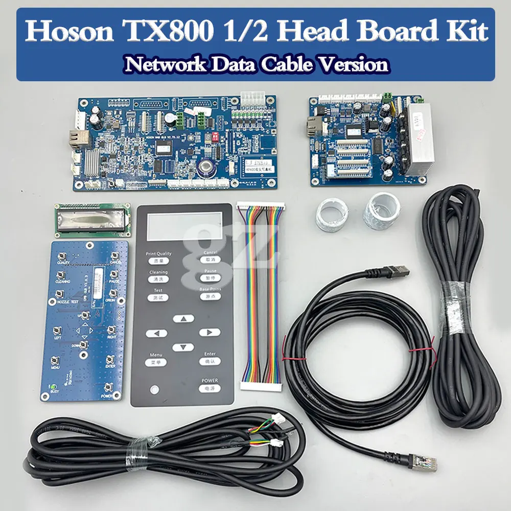 Hoson 2 head TX800 Board Kit for Double TX800 Printhead Electronic Plate Set for In0kjet Printer Network Data Cable Version