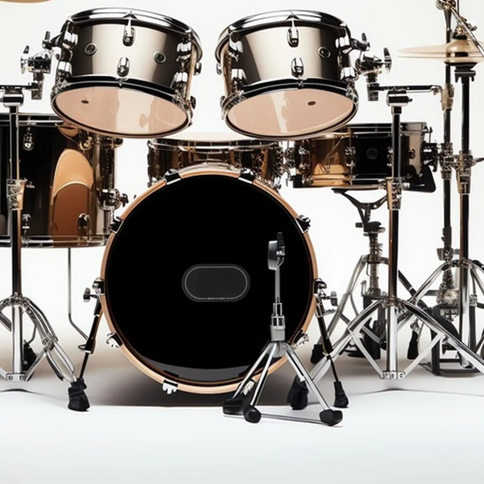 2 Pack Double Pedal Drumhead Patches Wear-resistant Stickers Self-Adhesive Drumhead Patch Protectors Drum Protective Pad view 4
