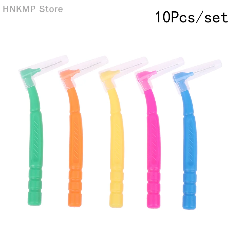 L-shaped Orthodontics Braces Interdental Brush Clean Between Teeth Mini Toothbrush Inter Dental Cleaning Travel Portable