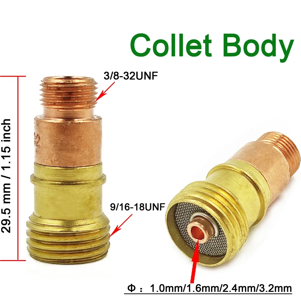 Imagem -03 - Kit Tocha de Soldagem Argon Arc Tool Copo de Vidro Resistente ao Calor Fácil Uso Acessórios Práticos Gás Lens 10 wp Tig 17 18 26 49 Pcs