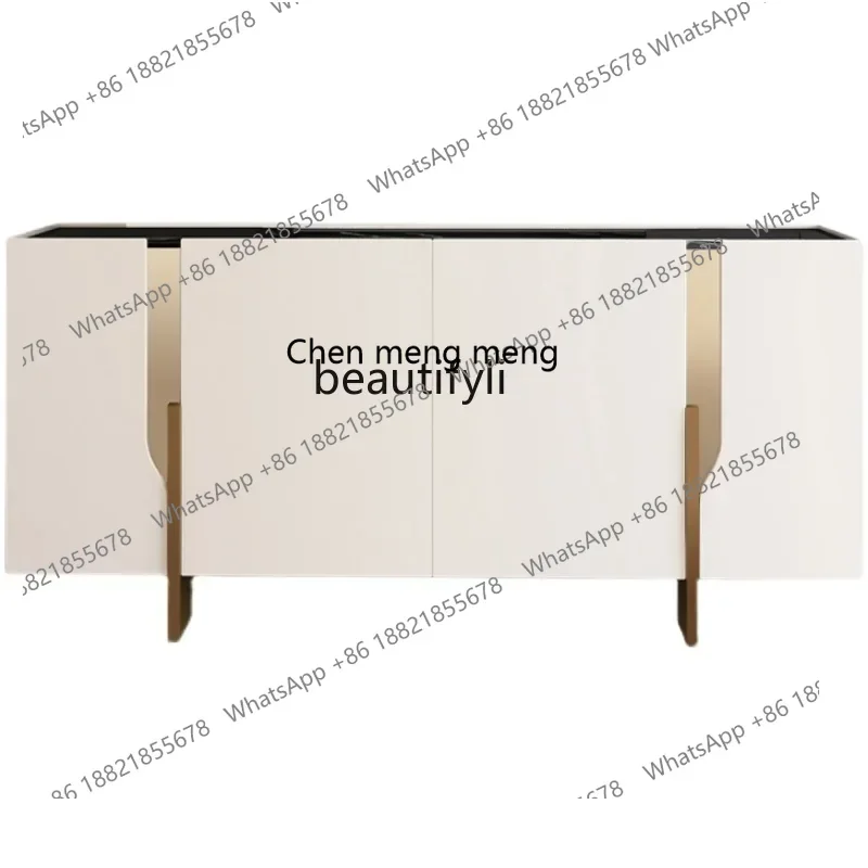 

182C Mild Luxury Marble Lobby Entrance Cabinet Living Room Aisle Modern Minimalist Tea Cabinet Wine Cabinet