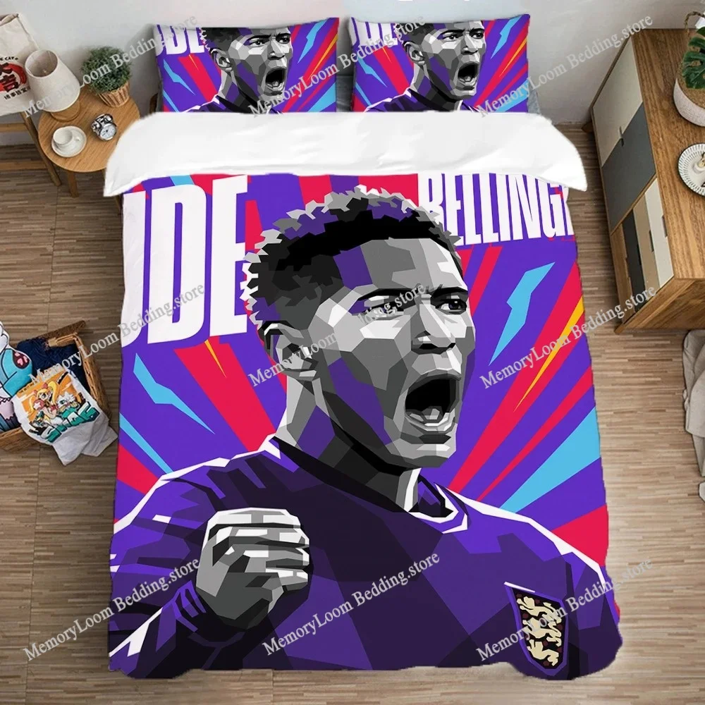

Jude Bellingham Duvet Cover Pillowcase Football Bedding Set For Adult Boy Girl Bedroom Decoration Children Gift US EU AU Size