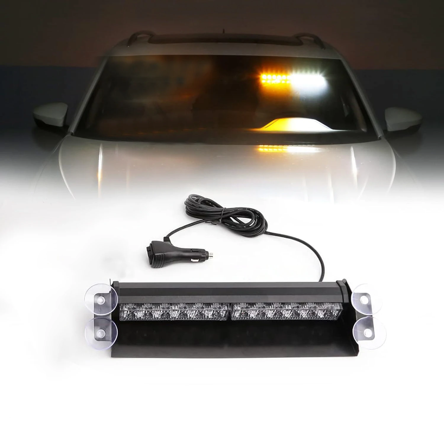 

12 LED Car Police Lights Strobe Light Emergency Signal Lamps Light Auto Truck Flashing Windshield Flash Warning Light