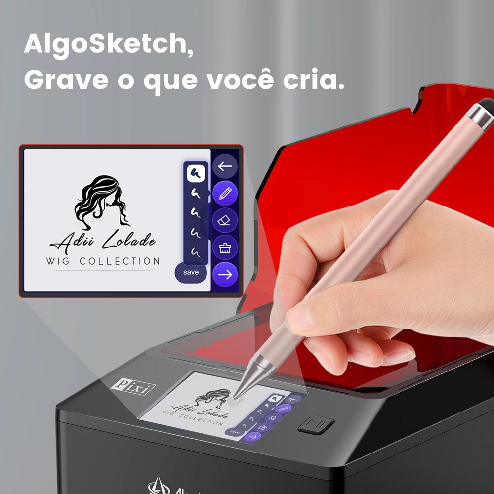 AlgoLaser 5W Portable Engraving Cutting Machine Closed Box Handwriting Screen Smart Engraving Tools With Housing 100x100mm Area