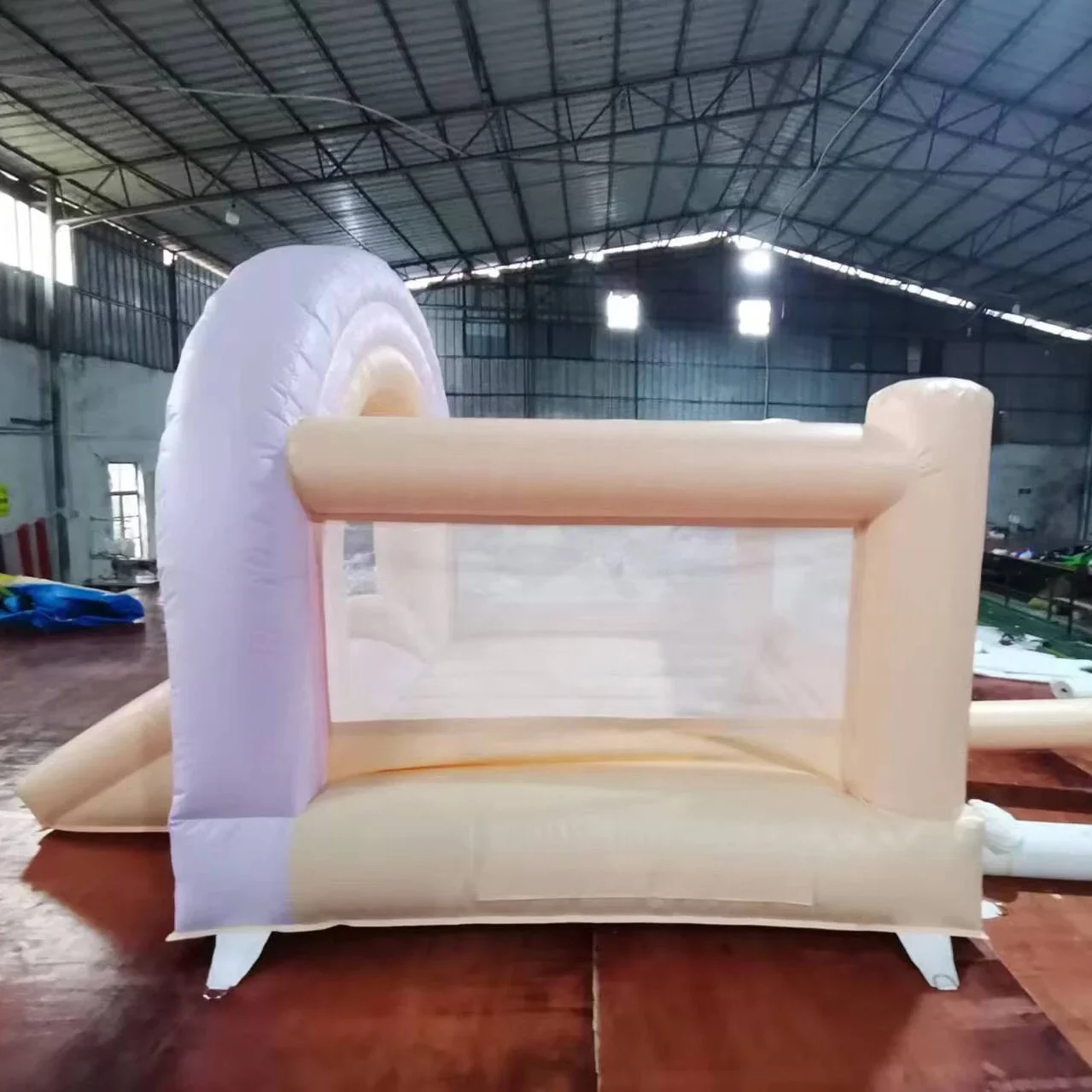 Casa de rebote inflable para niños pequeños, castillo hinchable de PVC, arcoíris pequeño, para exteriores, Comercial