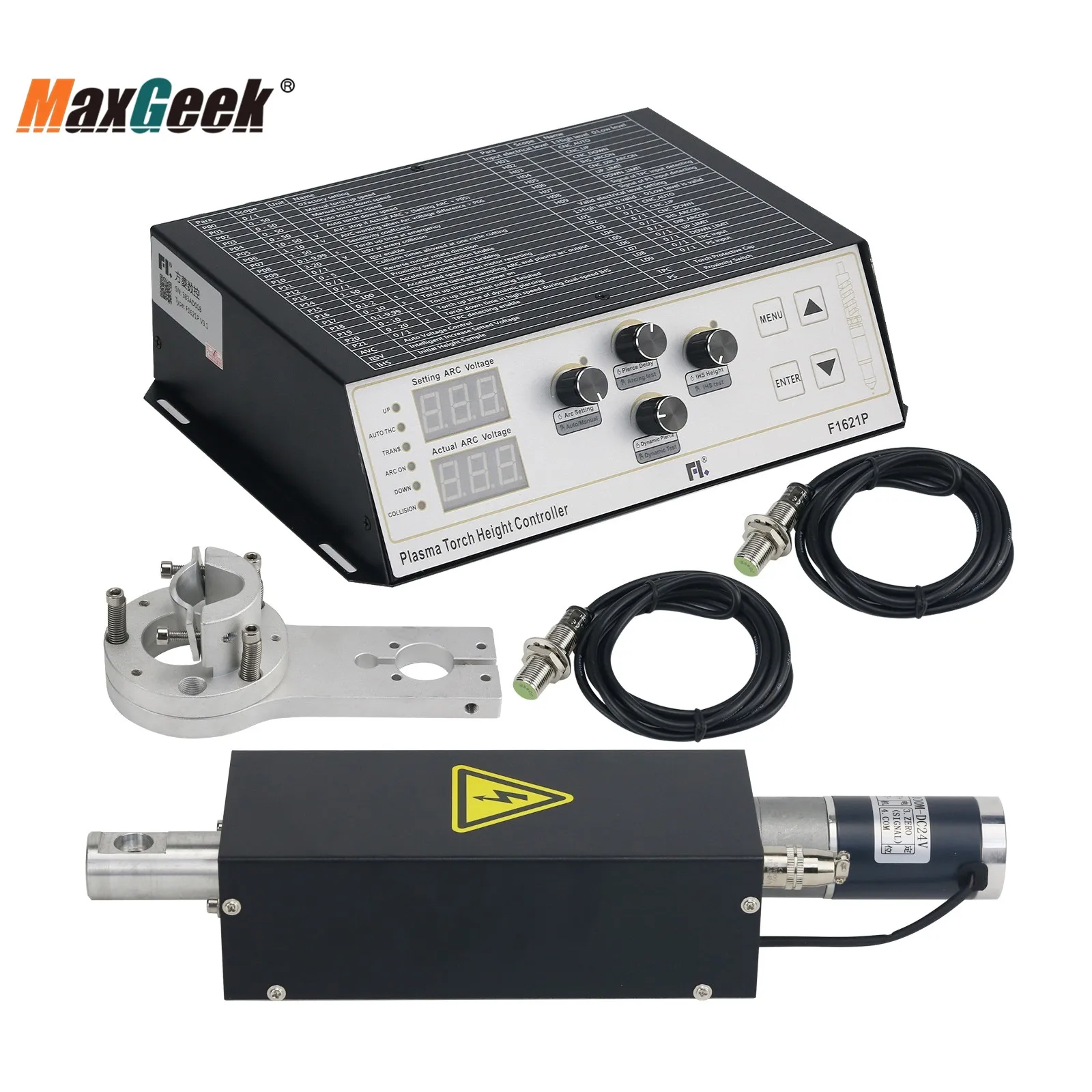 Maxgeek-tocha de Plasma Thc Controle de Altura Levantador de Suporte de Tocha Pequeno Para-choques Máquinas de Corte de Ajuste 1800 mm por Min F1621