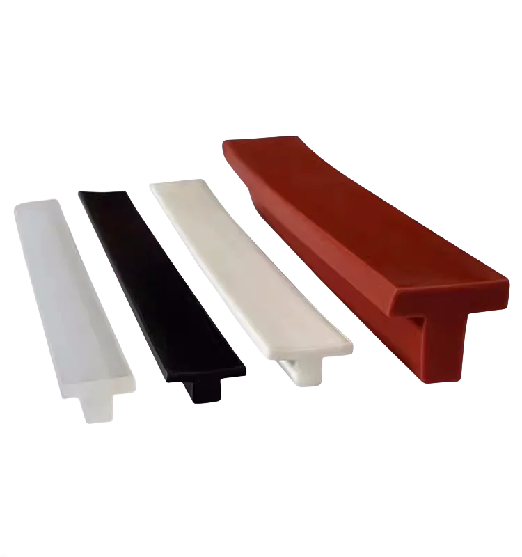 Silicone Rubber T Strip Gap Cover Sealing Bar Waterproof Heat Resist White Black Red