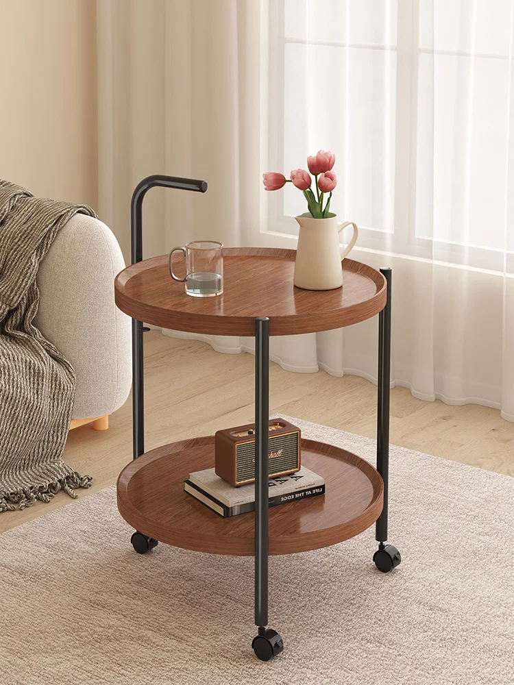 Couch side trolley removable coffee small table with wheel corner shelf bedroom side tbedside