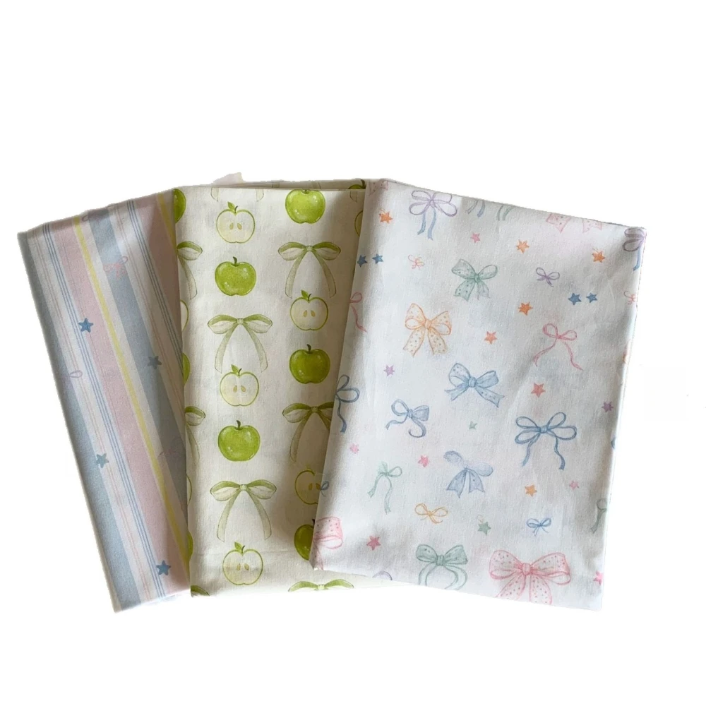 140x50cm 40S Baumwoll-Popeline Digitaldruckstoff Schleifenfrucht Niedlicher Stoff für Haargummis, Taschen, Kinderpyjamas, Nähstoff – Detail 5