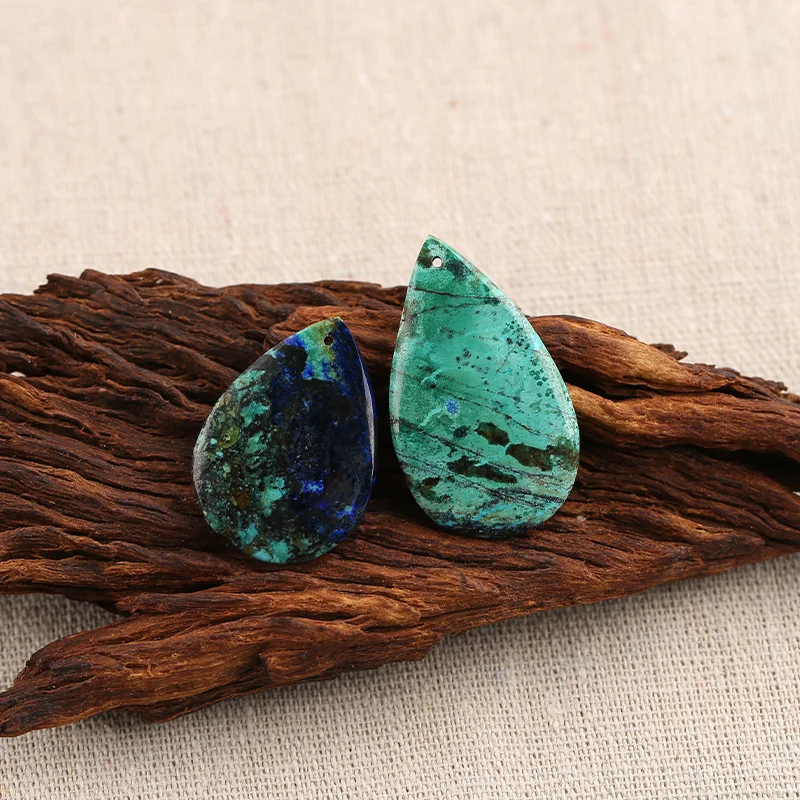 B&F Chrysocolla Earring Beads for Jewelry Making, Handmade Natural stones beads, Stones for jewelry Making Supplies