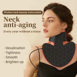 4 in 1 with Neck Led Light Therapy Infrared Flexible Soft Mask Silicone 4 Color Led Therapy Anti Aging Advanced Photon Mask New