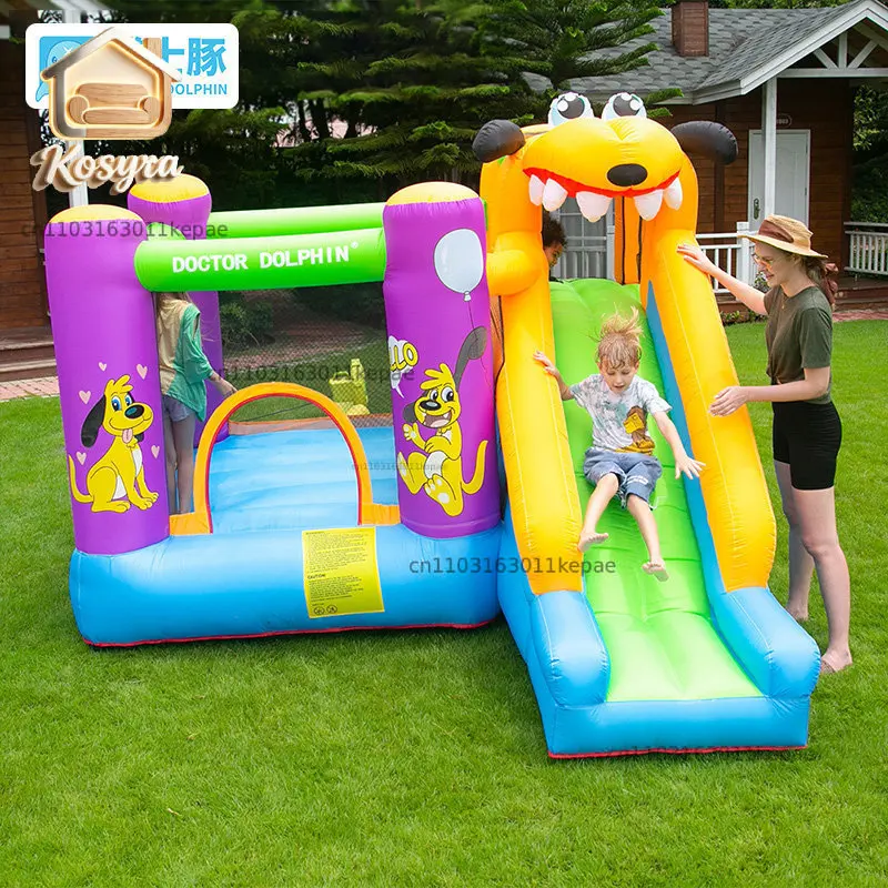 

[Exclusive Surprise Box] Doctor Dolphin Indoor Small Household Children's Trampoline Slide Naughty Castle