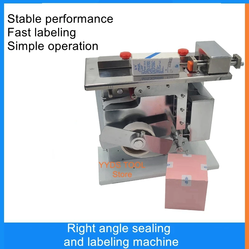 

Semi-automatic sealing transparent self-adhesive 90 degree right angle corner automatic labeling machine