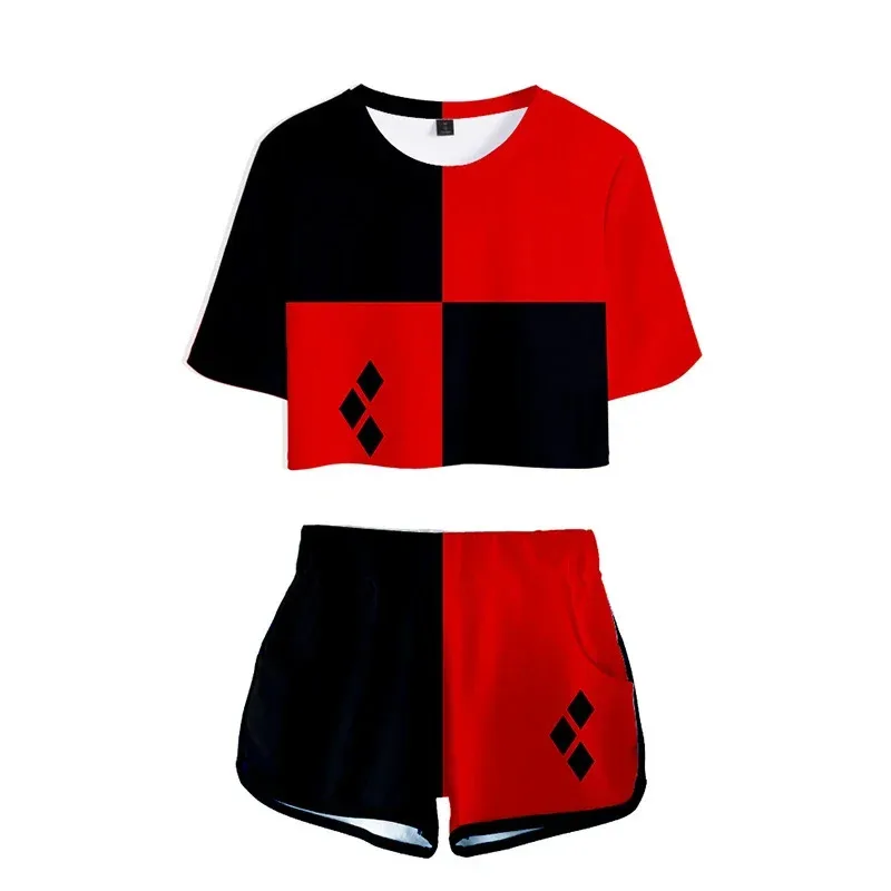 A Litter Of Bears Movie Suicide Cosplay Costumes Short Sleeve Sport Suit Girls Tees Shorts T Shirt Running Sets 2025 New