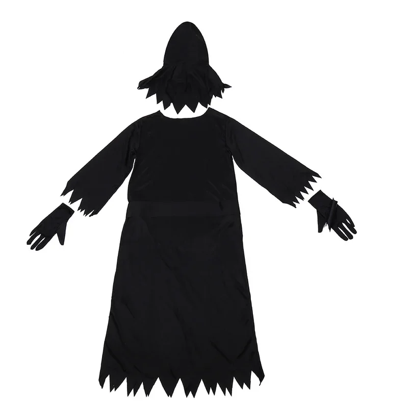 Halloween Kids Spooky Ghost Cosplay Costume Glow in The Dark Clothing Fancy Dress for Carnival Party No Sickle