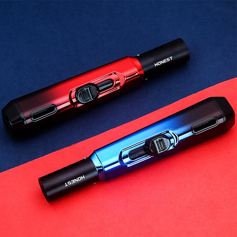 New HONEST Turbo Jet Blue Flame Lighter Spray Gun Kitchen Cooking Smoking Accessories Windproof BBQ Welding Cigarette Lighter