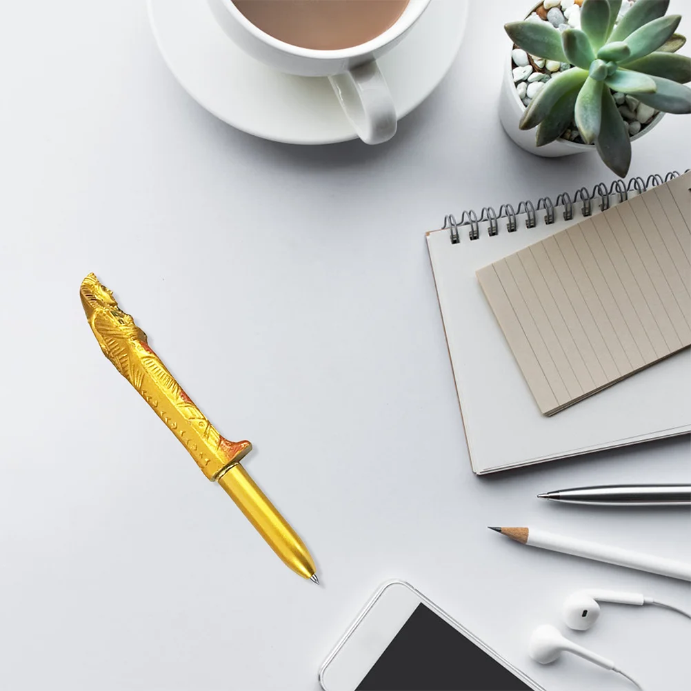 2Pcs Pharaoh Pens Plastic Craft Design Portable Quick Dry Ink for Office Student Awards Note Taking Pens Student Awards