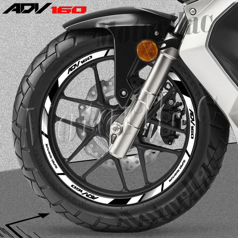 For ADV 160 Adv160 Motorcycle Wheel Sticker Reflectiver Stripe Rim Decals Accessories Waterproof