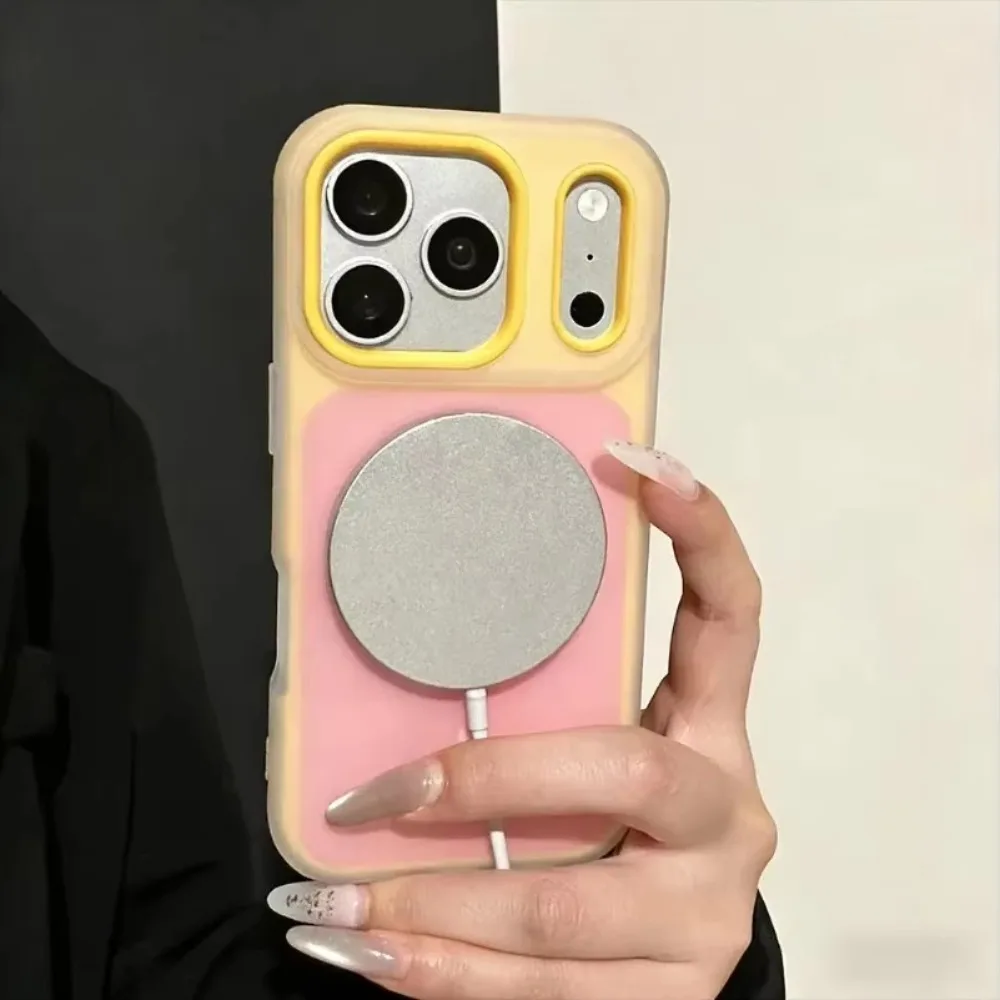 For iPhone 17 ProMax Jelly Candy Color for Magsafe Case for iPhone 11 12 13 14 15 16 Pro Max Soft Silicon Lens Protect Cover