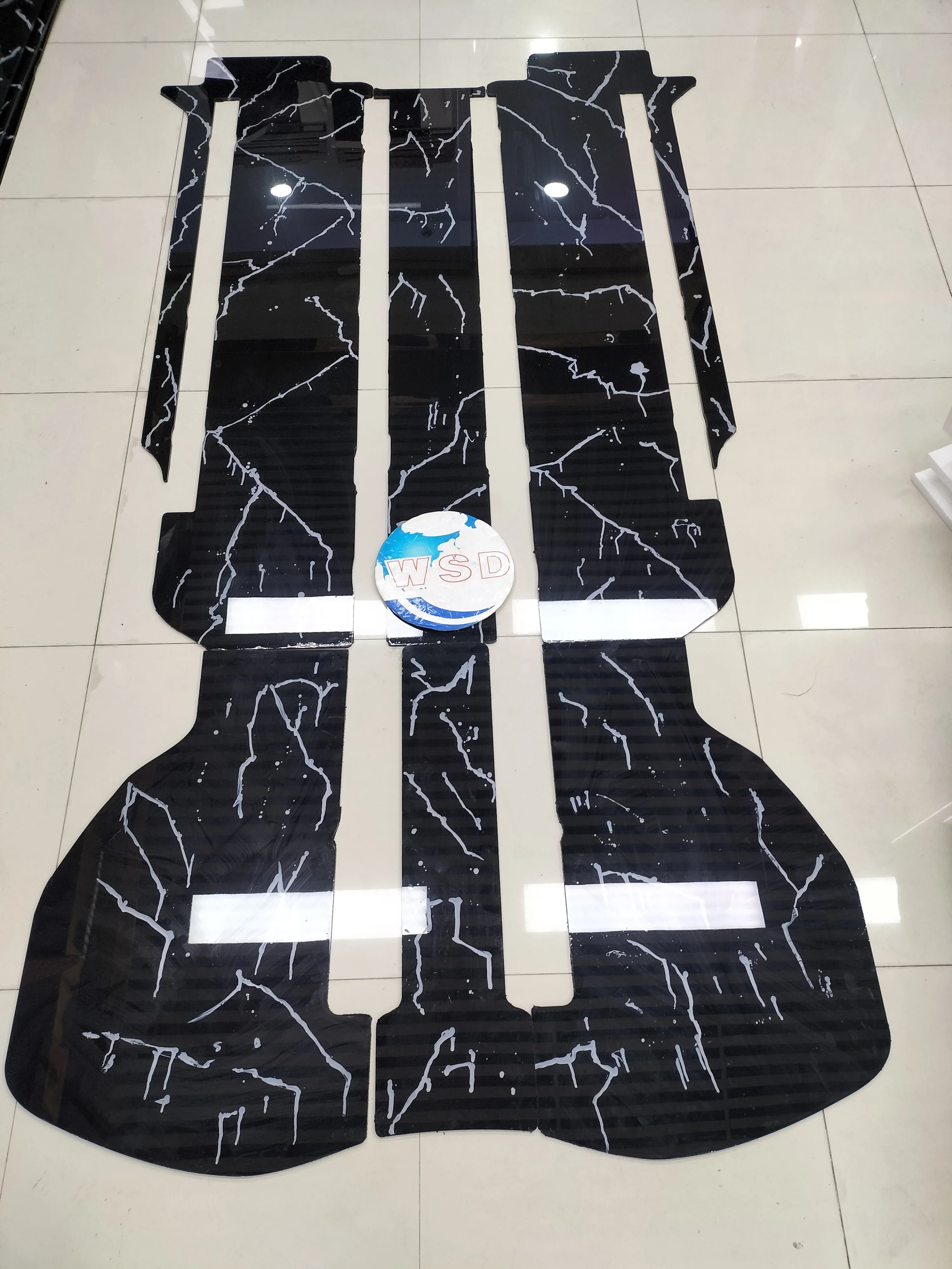 Car Interior Wooden Floor Mat Waterproof Customizable For ALPHARD VELLFIRE 30
