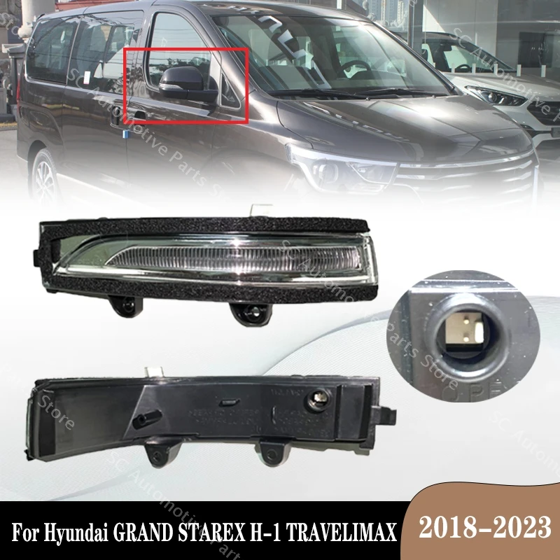 

For Hyundai GRAND STAREX H-1 TRAVEL IMAX 2018-2023 Car Accessories Auto Left/Right Rearview Side Mirror Turn Signal Lamp Light