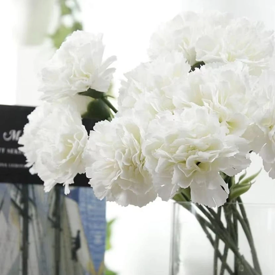 1/3pcs Artificial Flowers Silk Carnation Home Wedding Bride Bouquet Festival Table Decor Garden DIY Gift Box Diy Scrapbook Cheap - Image 2