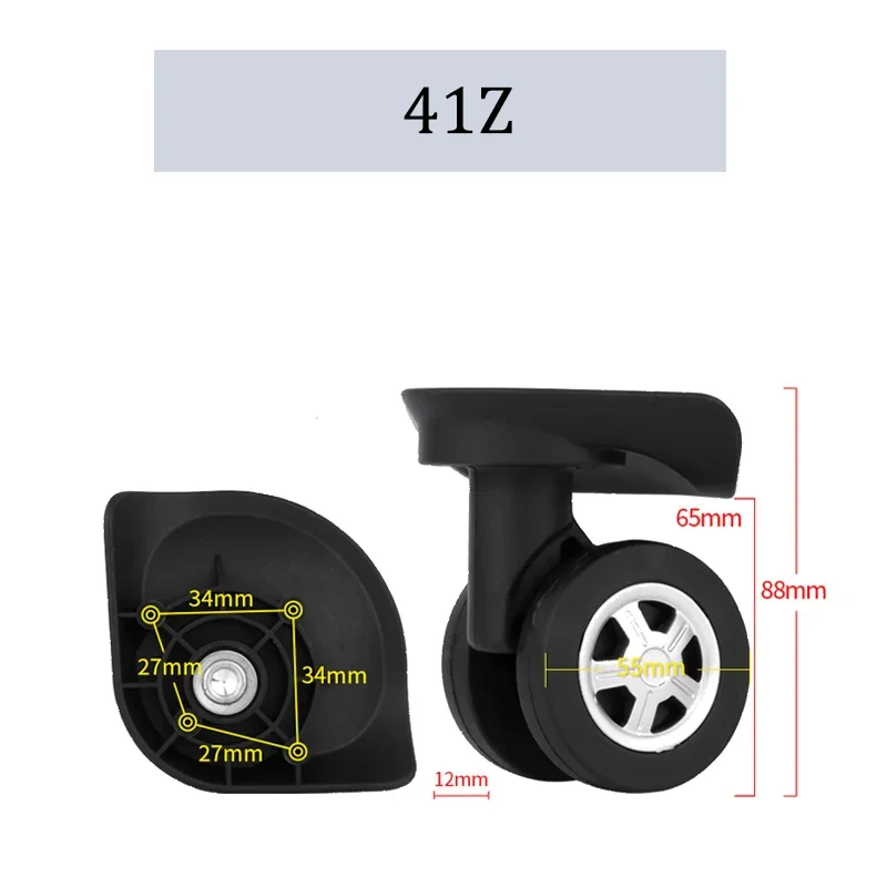 For American Tourister 41Z Universal Wheel Replacement Trolley Case Luggage Pulley Silent Smooth Shock Absorbing Double Wheel