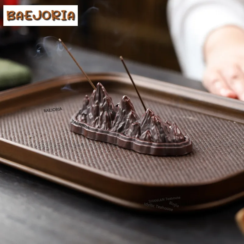BAEJORIA Yixing Purple Clay Mountains Teapot Cover Holder Antique Cover Frame Lid Bracket Zisha Pot Lid Shelf For Tea Gift