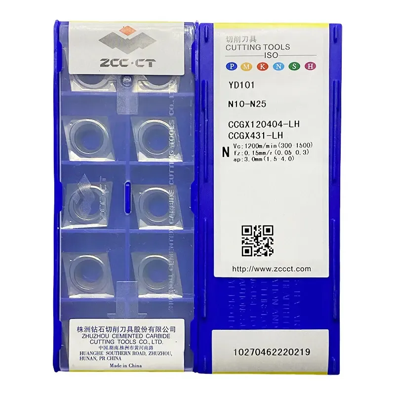 10pcs ZCCCT CCGX CCGX09T302 CCGX09T304 CCGX09T308 CCGX060202 CCGX060204 CCGX120404 CCGX120408 LH YD101 CNC Tools Turning Inserts