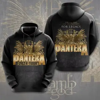 Felpa con cappuccio da uomo e da donna della nuova band rock heavy metal Pantera del 2025, con stampa 3D, grande, alla moda, abbigliamento da uomo, tuta hip hop 8 best sales felpe con cappuccio di band metal - №4