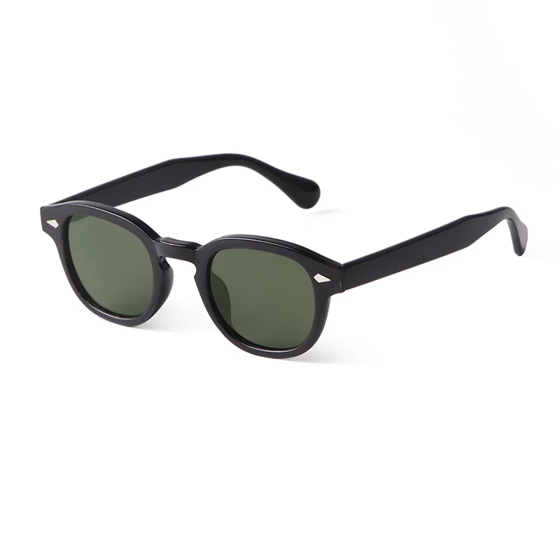 JNPCXI Vintage Runde Sonnenbrille Frauen Männer Retro Niet Blau Farbverlauf Weibliche Sonnenbrille UV400