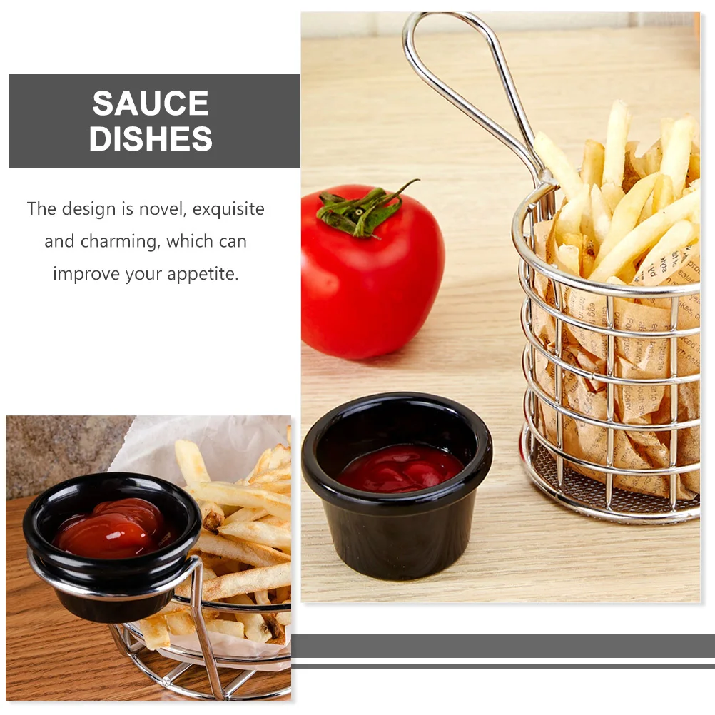 

4pcs Melamine Sauce Cups Small Size Multi-Use Condiment Containers For Kitchen Home Restaurant Dipping Bowls Salad Dressing Soy