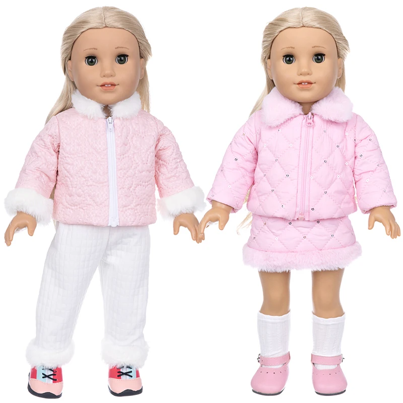 18-calowe ubranka dla lalek dla dziewczynek Płaszcz zimowy dla noworodków 43 cm Kurtka dla lalek