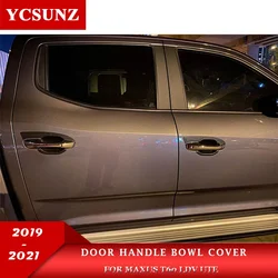 Matte Black Door Handle Bowl Cover For Maxus T60 T70 ldv ute 2019 2020 2021 Double Cabin Car Accessories
