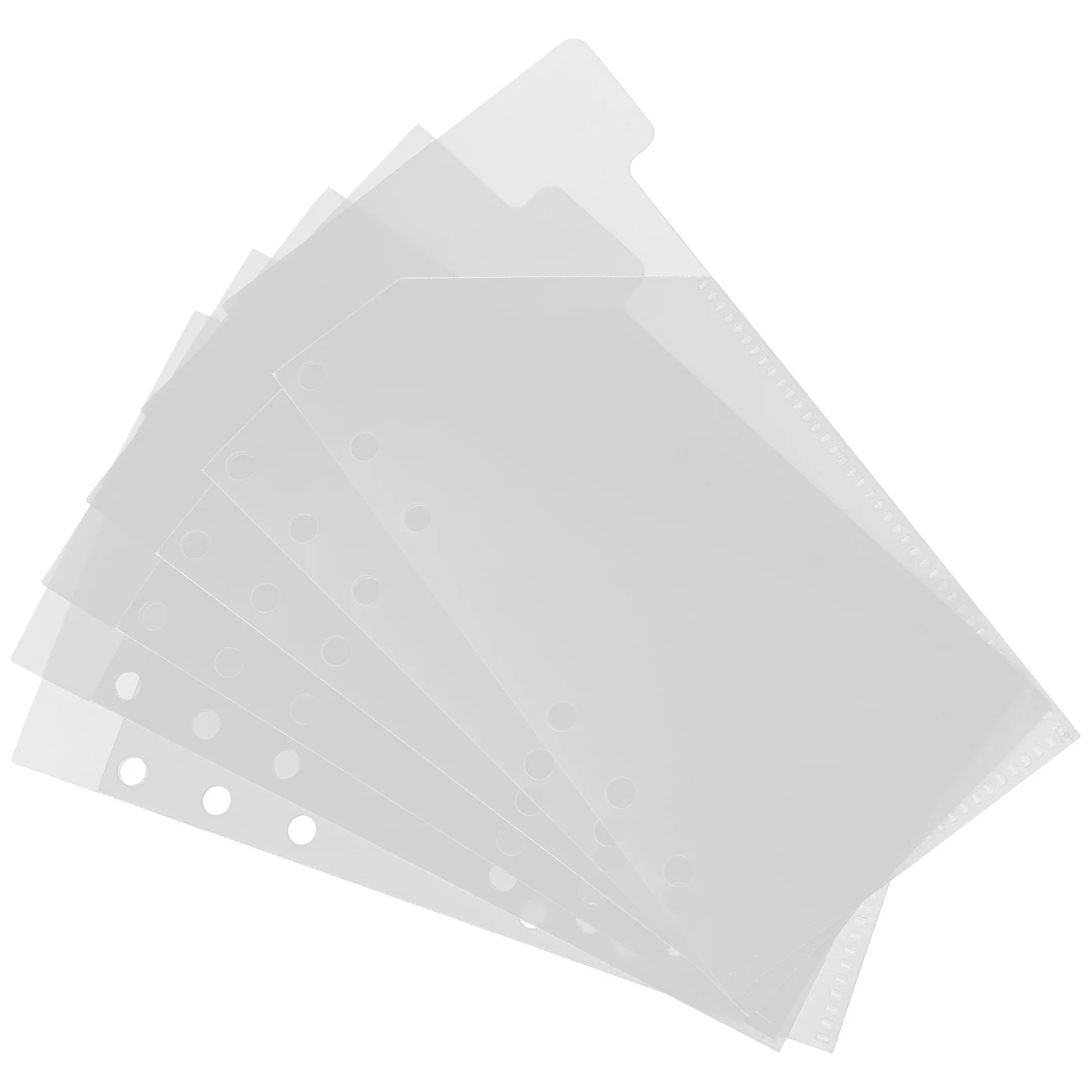 1 Set Cash Envelope Pocket 6-Hole Binder Pockets Plastic Document Organizer Wallet For Office School Storage Refill Pouch Folder