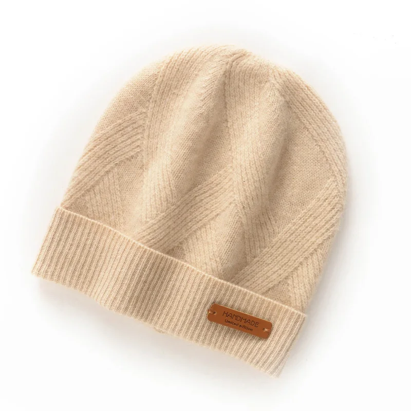 الخريف والشتاء جديد المرأة الكشمير قبعة 100% الكشمير محبوك بلون المرأة قبعة المألوف الساخن بيع المرأة قبعة