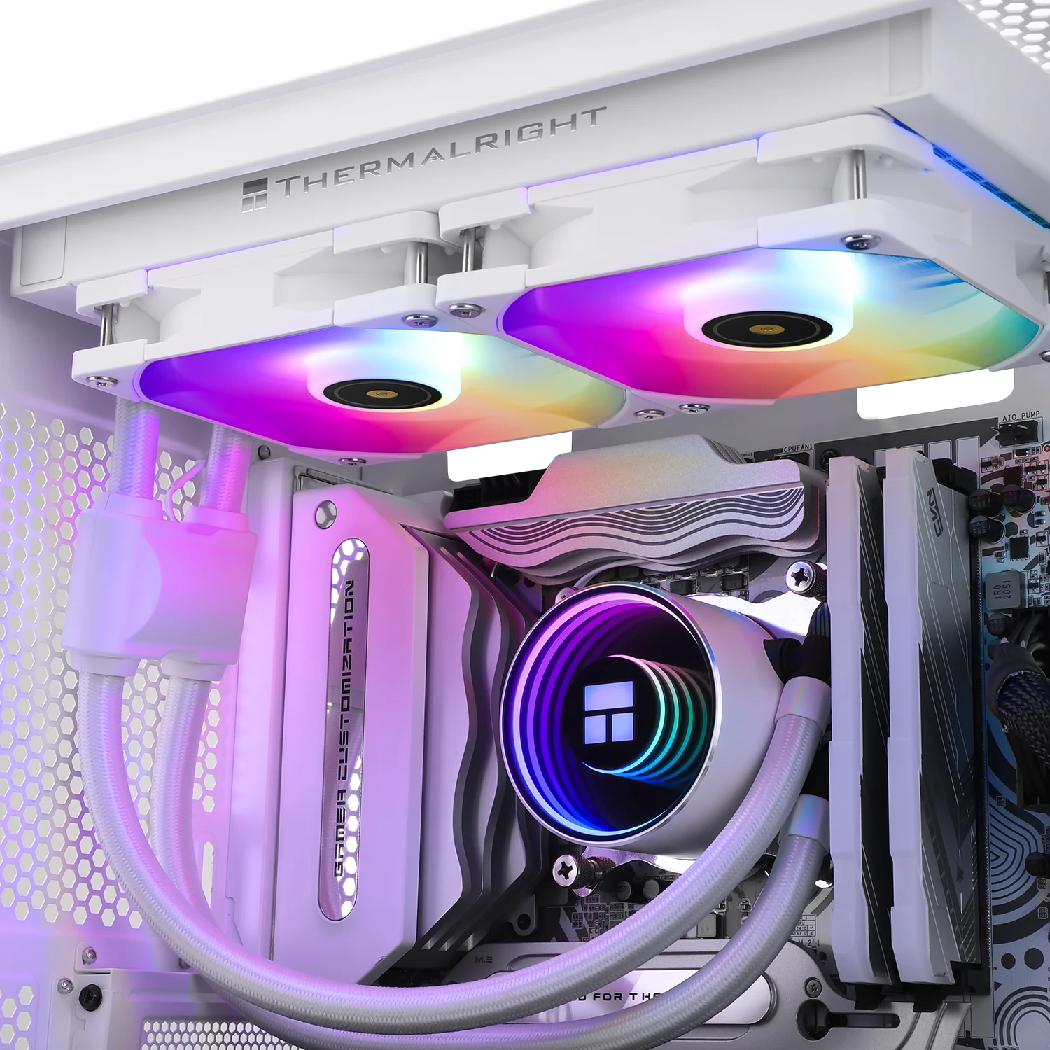 Thermalright Frozen Notte 240 BIANCO ARGB CPU Raffreddamento ad acqua Dispositivo di raffreddamento del computer Ventola liquida Ventilatore Radiatore per LGA 115X 1200 1700