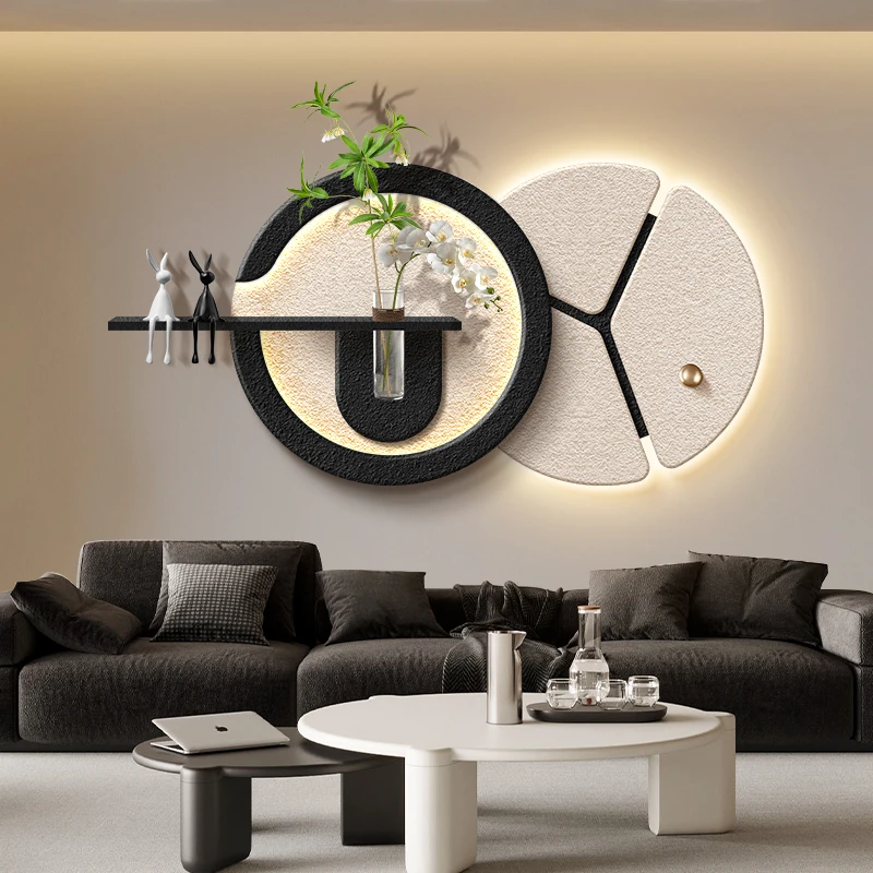 

Modern Green Plant Sandstone Painting LED Light Corridor Living Room Kitchen Table Bedroom 3D Home Decoration Lustre Mural Lamp