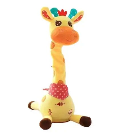Repeating What You Say Dancing Talking Giraffe Toy with 10 Songs Plush Swaying Dancing Giraffe Glowing Adjustable Volume
