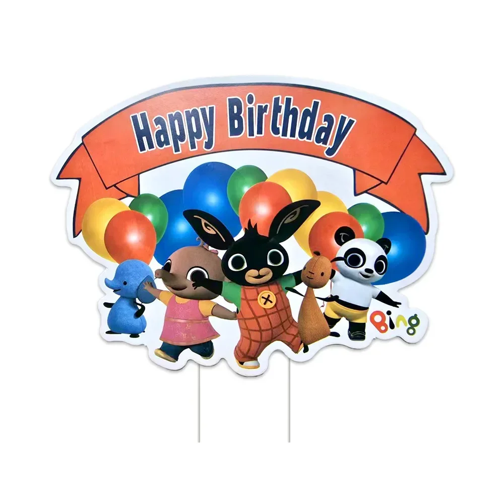 Konijn Anime Verjaardagsfeestje Decor Set Ballonnen Leuke Cartoon Servies Tafelkleed Cup Kinderen Meisjes Babyshower Verjaardagscadeaus