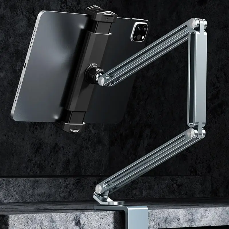 Bed Phone Holder Laying Down Aluminum Alloy Foldable Phone Support Bed Holder Folding Metal Holder Adjustable For Work Table