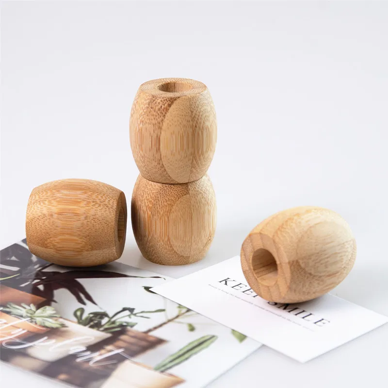 Toothbrush Base Holder - Bamboo and Wood Base - Desktop Bathroom non Perforated Toothbrush Holder - Home and Toothbrush Storage