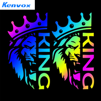 Exquisite Car Interior Sticker Lion with A Crown King Die cut Vinyl Sticker Car Bumper Laptop Waterproof Car Decoration