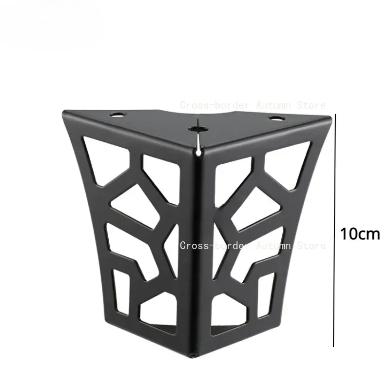 4PCS 10cm Modern Metal Classical Furniture Feet Hollow Out Geometric Sofa Legs Table Cabinet Foot Bracket Furniture Hardware