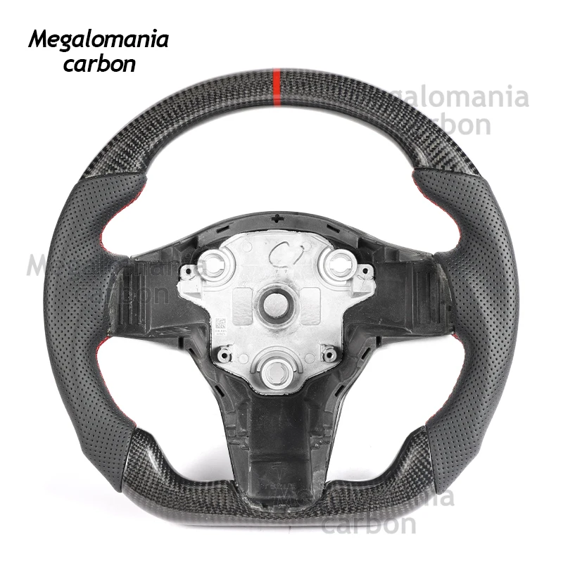 

Carbon Fiber Steering Wheel For Tesla ModelY S Model 3 Steering Wheel Weight 2020 2021 2022 2023